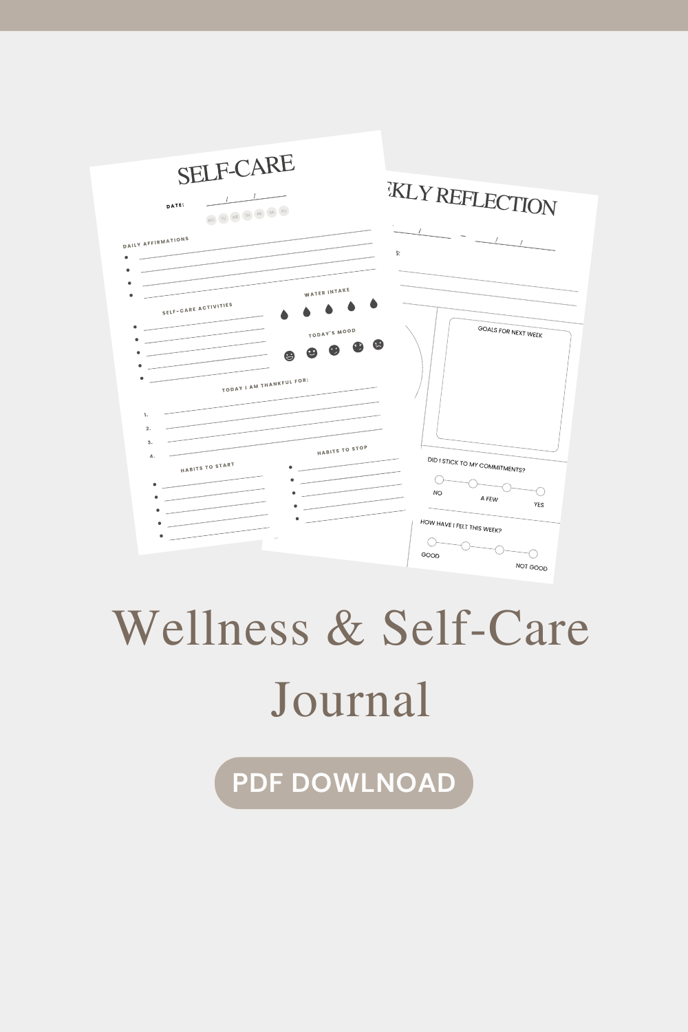 Daily Digital Wellness Planner – Self-Care, Focus & Productivity Tool (PDF Download)