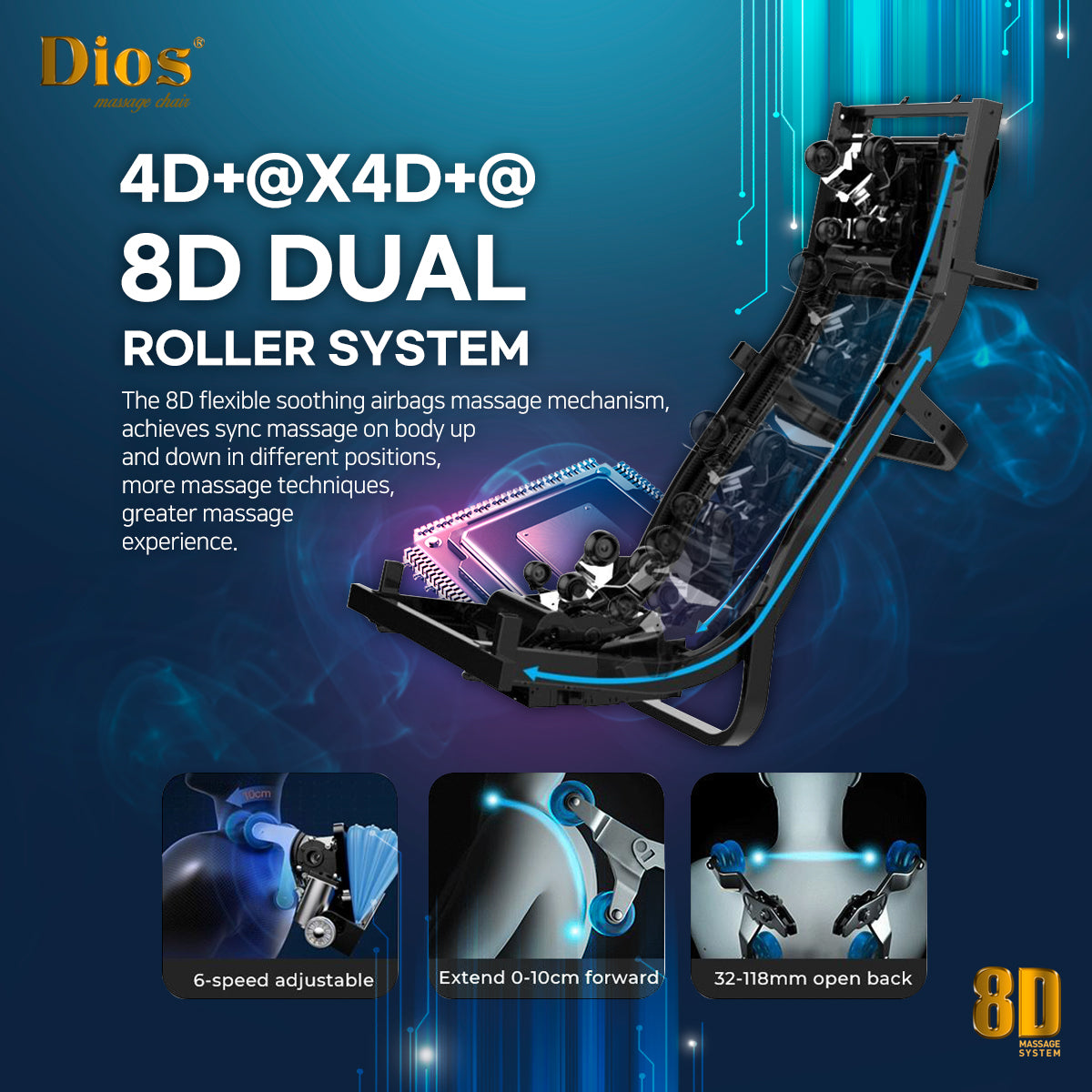 Kahuna DIOS 1288 Luxury Massage Chair - Zero Gravity Full-Body Recovery