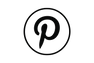 black and white pinterest logo